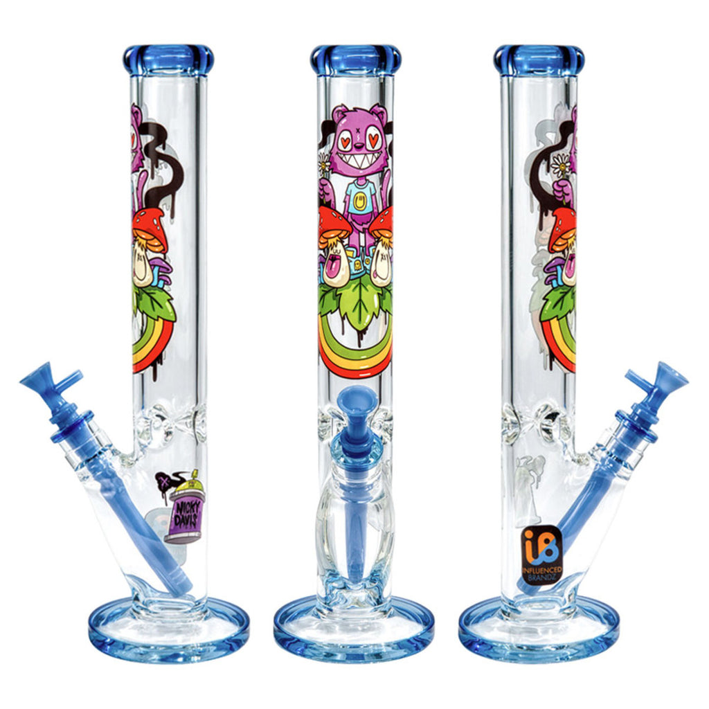 Nicky Davis Ghost Gang Straight Tube Water Pipe | 15.75" | 14mm F