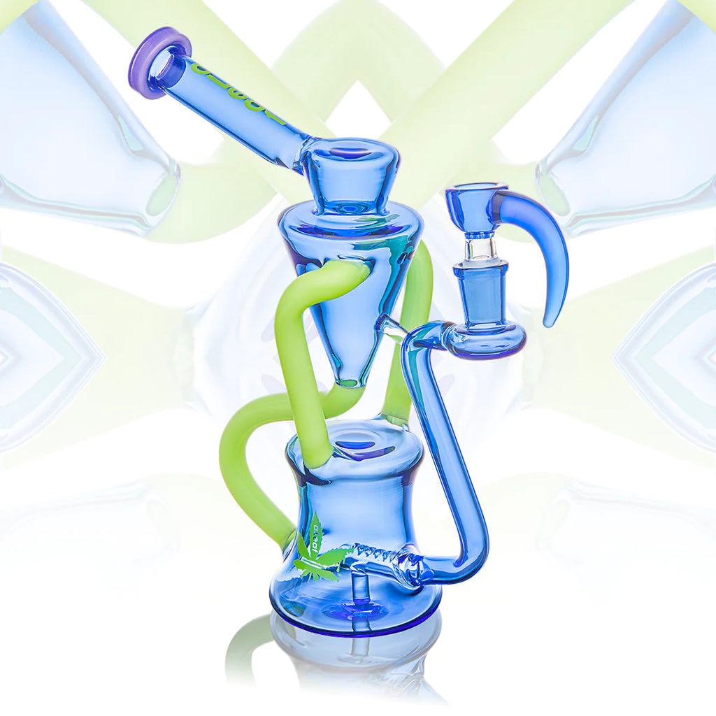 Aleaf Glass - 9" Tornado Recycler With Horn Bowl - Apollo Rig - Stoners Mall - Online Head shop - Bongs Rigs Pipes Heady Glass #1 Glass shop