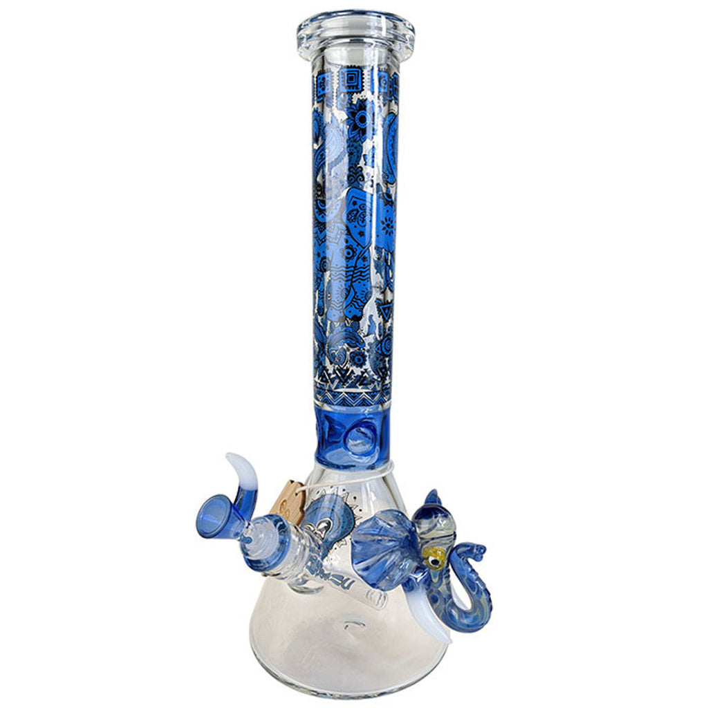 Cheech Glass - 16" BlUE Elephant Beaker Water Pipe