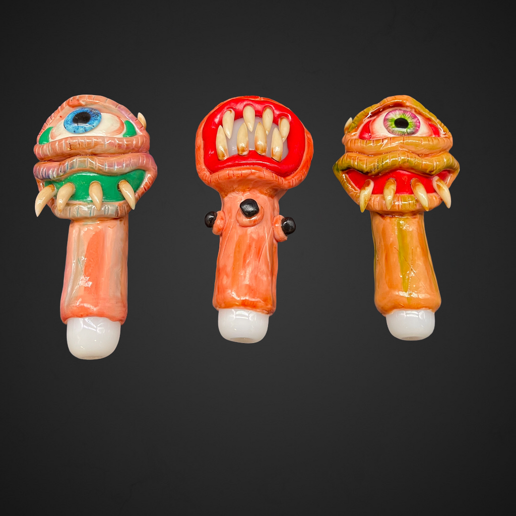 This Head Shop Glass - 3D Hand Painted Hand Pipes