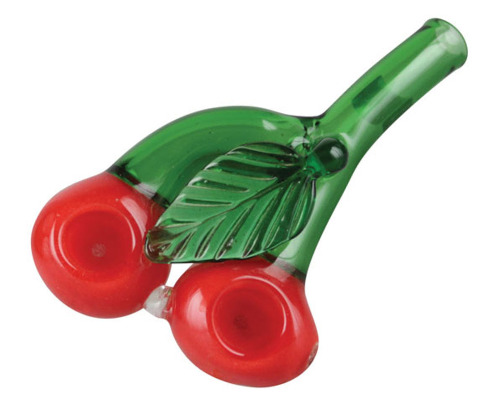Double Cherry Glass Hand Pipe - 5.5"