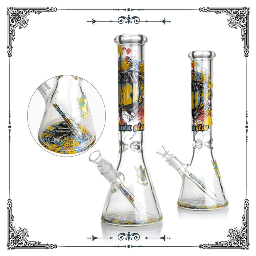 Phoenix Glass 14 Inches 7mm Thick Beaker Decals