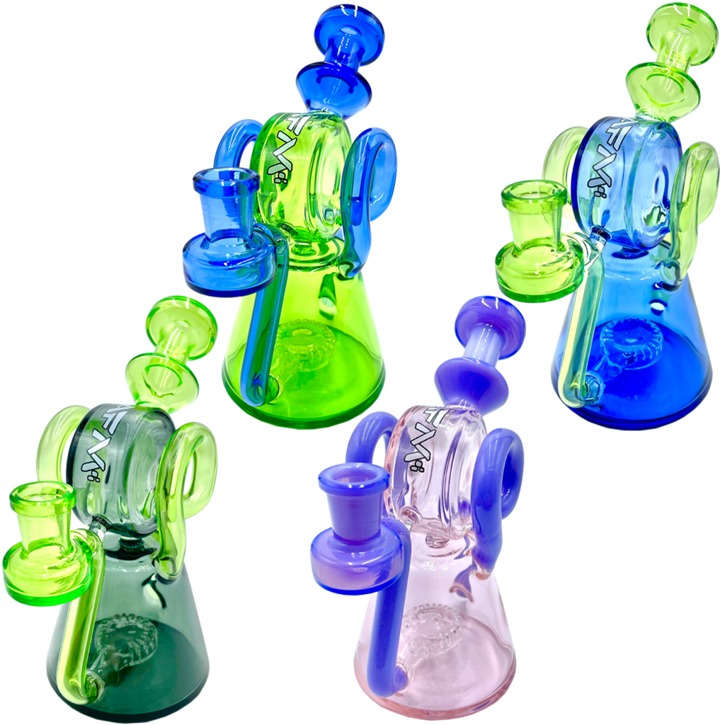 AFM GLASS - THE DOUBLE RAM RECYCLER 8"