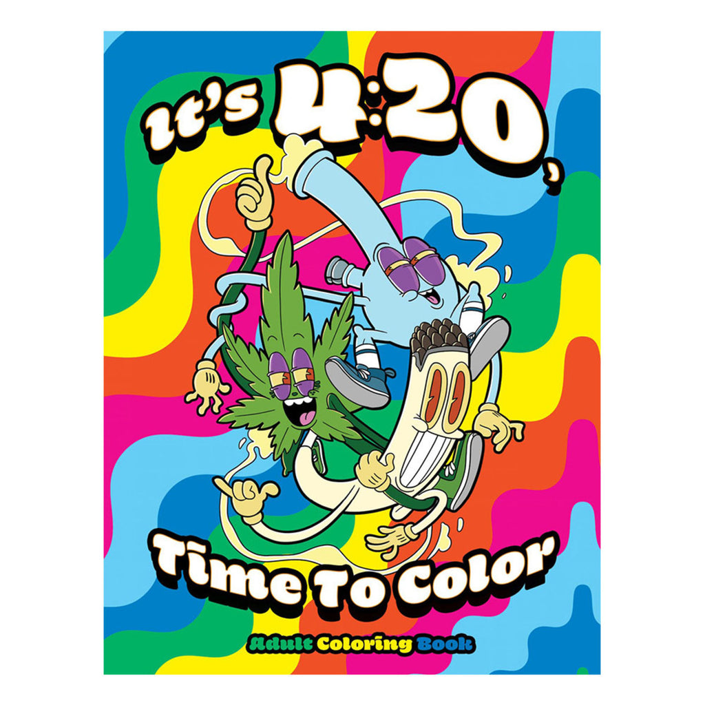 Wood Rocket It's 4:20, Time To Color Adult Coloring Book | 8.5" x 11"