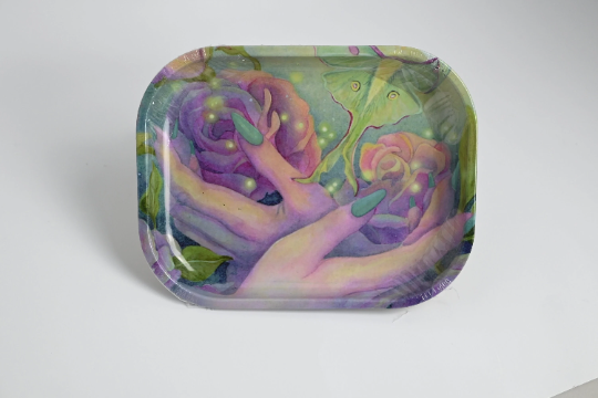 Magical Roses Metal Rolling Tray