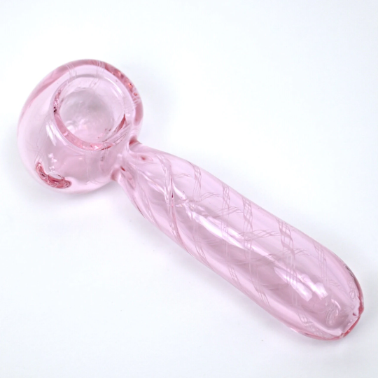 Beautiful Clear Pink Glass Pipe 5'