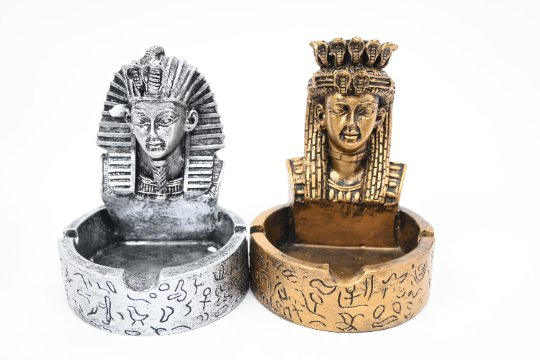 Egyptian King and Queen Resin Ashtray