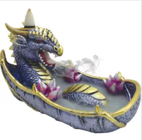 Purple Dragon Bathing Incense holder 6"
