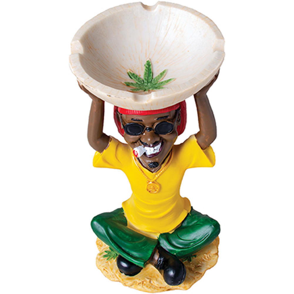 Weed Bowl Jamaican Poly Resin Medium Ashtray 6"